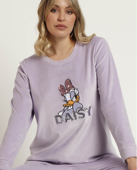 DISNEY Pijama Calentito Manga Larga Daisy Sweet para Mujer MALVA 2