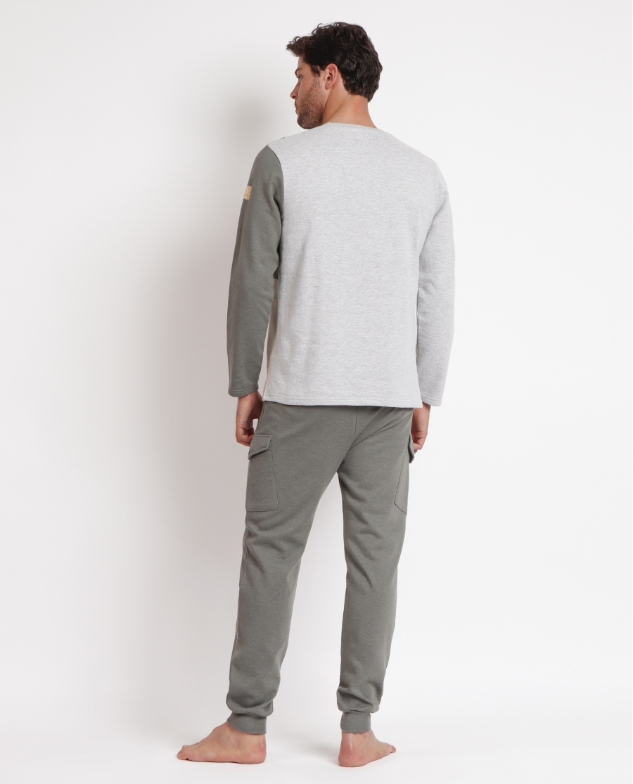 NEW PLAN Pijama Manga Larga Piezas Respect The Sea para Hombre CAQUI NEW PLAN Pijama Manga Larga Piezas Respect The Sea para Hombre CAQUI