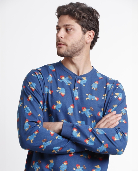 PADDINGTON Pijama Manga Larga Howdy para Hombre AZUL 2