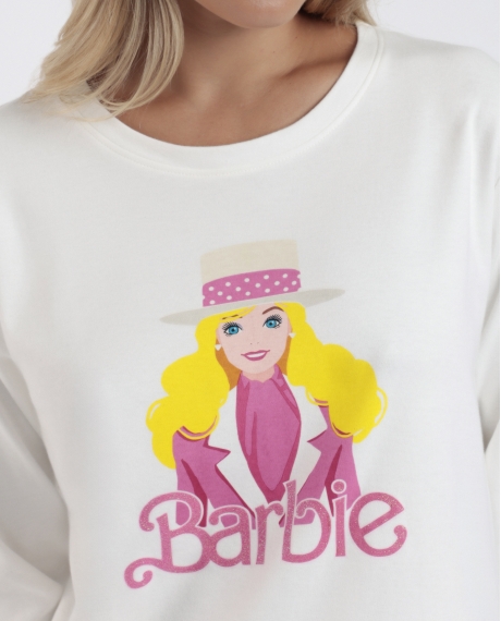 BARBIE Pijama Manga Larga Chic para Mujer CRUDO 2