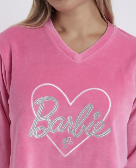 BARBIE Pijama Manga Larga Love Pink para Mujer ROSA 2