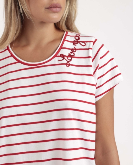 ADMAS Pijama Manga Corta Sailor Club para Mujer ROJO 2