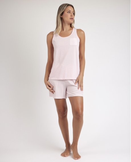 ADMAS CLASSIC Pijama Sin Mangas Classic Spiga para Mujer ROSA
