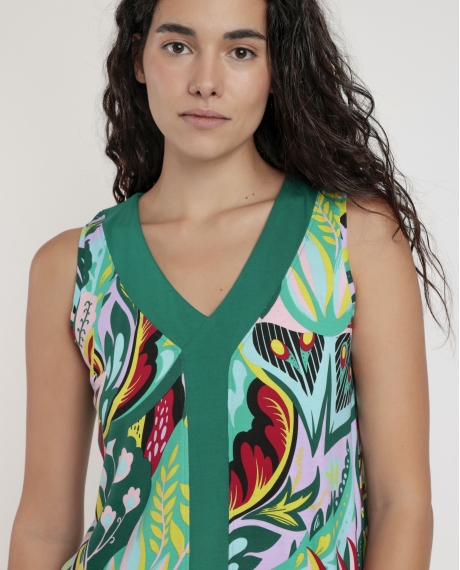 ADMAS LUXURY Pijama Sin Mangas Luxury Hippy para Mujer MULTICOLOR 2