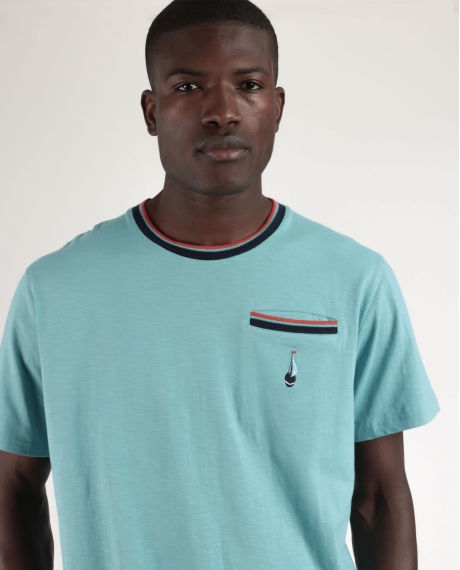 ADMAS Pijama Manga Corta Boat Race para Hombre AZUL 2