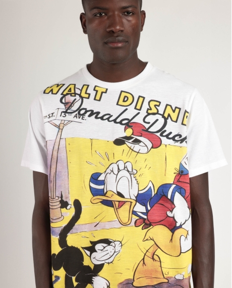 DISNEY Pijama Manga Corta Donald Vintage para Hombre BLANCO 2