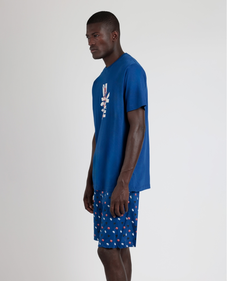 DISNEY Pijama Manga Corta What S Up para Hombre AZUL DISNEY Pijama Manga Corta What S Up para Hombre AZUL