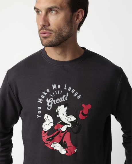 DISNEY Pijama Manga Larga You Make Me Laugh para Hombre MARENGO 2