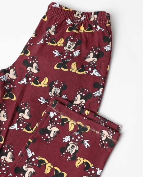 DISNEY Pijama Manga Larga Tapeta Minnie Mouse para Niña CRUDO 2