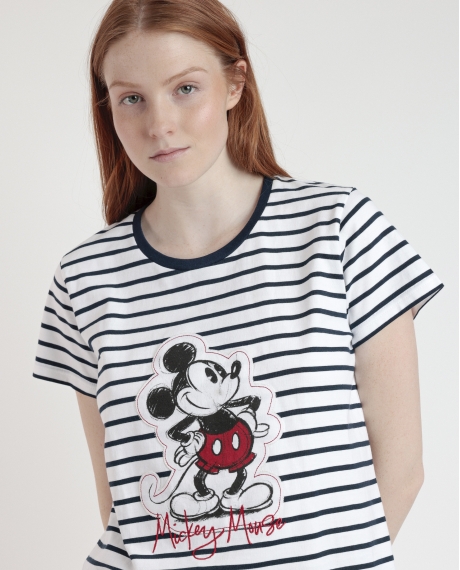 DISNEY Pijama Manga Corta Generals para Mujer MARINO 2