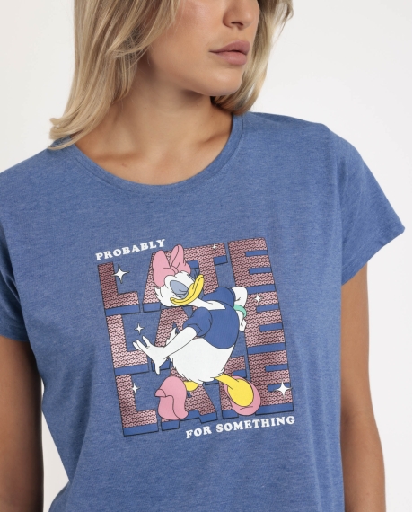 DISNEY Pijama Manga Corta Daisy Poses para Mujer AZUL 2