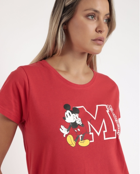 DISNEY Pijama Manga Corta Mickey Ny Summer para Mujer ROJO 2
