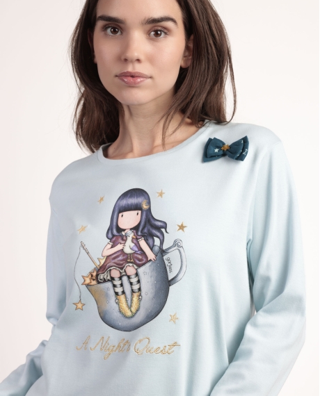 SANTORO GORJUSS Pijama Manga Larga A Night´S Quest para Mujer AZUL 2