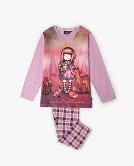 SANTORO GORJUSS Pijama Manga Larga Estampado Be Kind To All Creatures para Niña MALVA