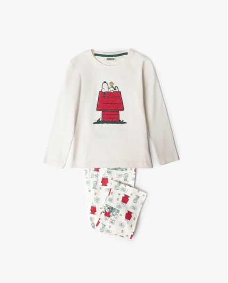 PEANUTS Pijama Manga Larga Classic Peanuts para Niña CRUDO