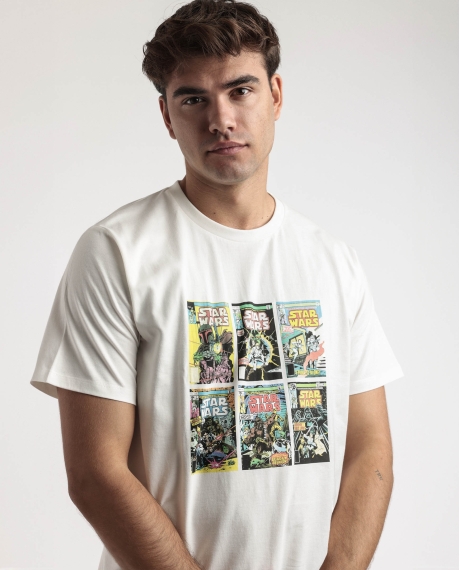 STAR WARS Pijama Manga Corta Old Comic para Hombre CRUDO 2