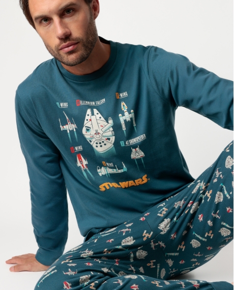STAR WARS Pijama Manga Larga Spaceships para Hombre OCEANO 2