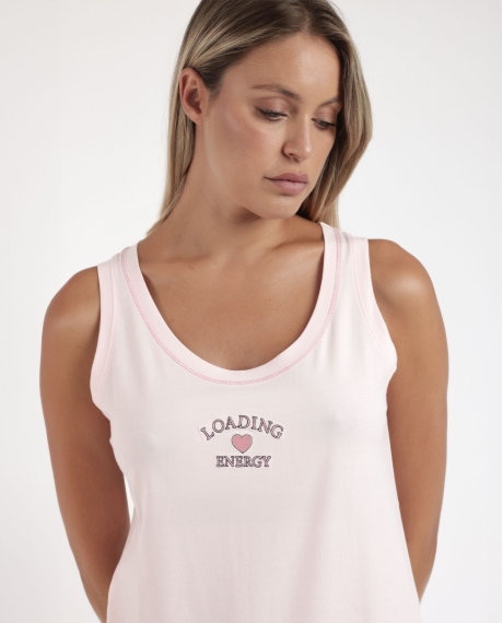 STAY AT HOME Pijama Sin Mangas Loading Energy para Mujer PETALO 2