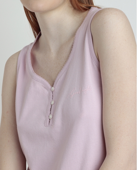 STAY AT HOME Pijama Sin Mangas Greek Style para Mujer MALVA 2