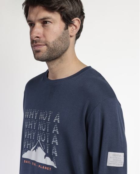 NEW PLAN Pijama Manga Larga Why Not para Hombre DENIM 2