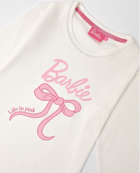BARBIE Pijama Manga Larga Coquette Barbie para Niña CRUDO 2