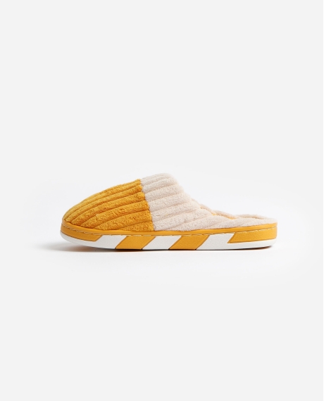 ADMAS Zapatillas De Estar Por Casa Bicolor Home para Mujer AMARILLO 2