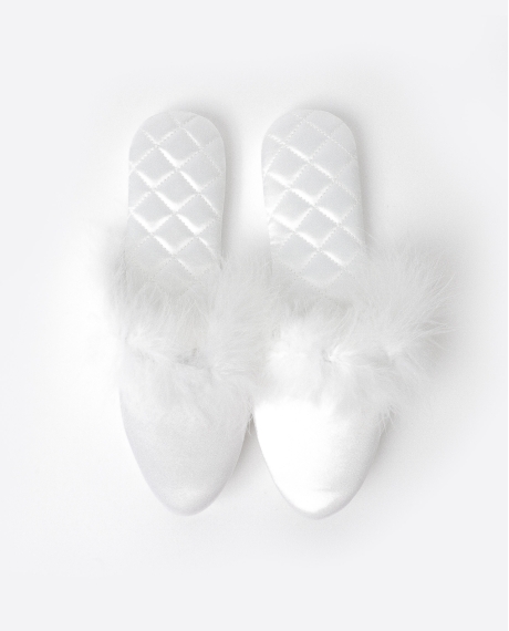 ADMAS Zapatillas de Novia de Satén Pluma para Mujer (Caja 6 unidades) SURTIDO