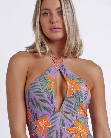 ADMAS Bañador Copa Jungle Mauve para Mujer MALVA 2