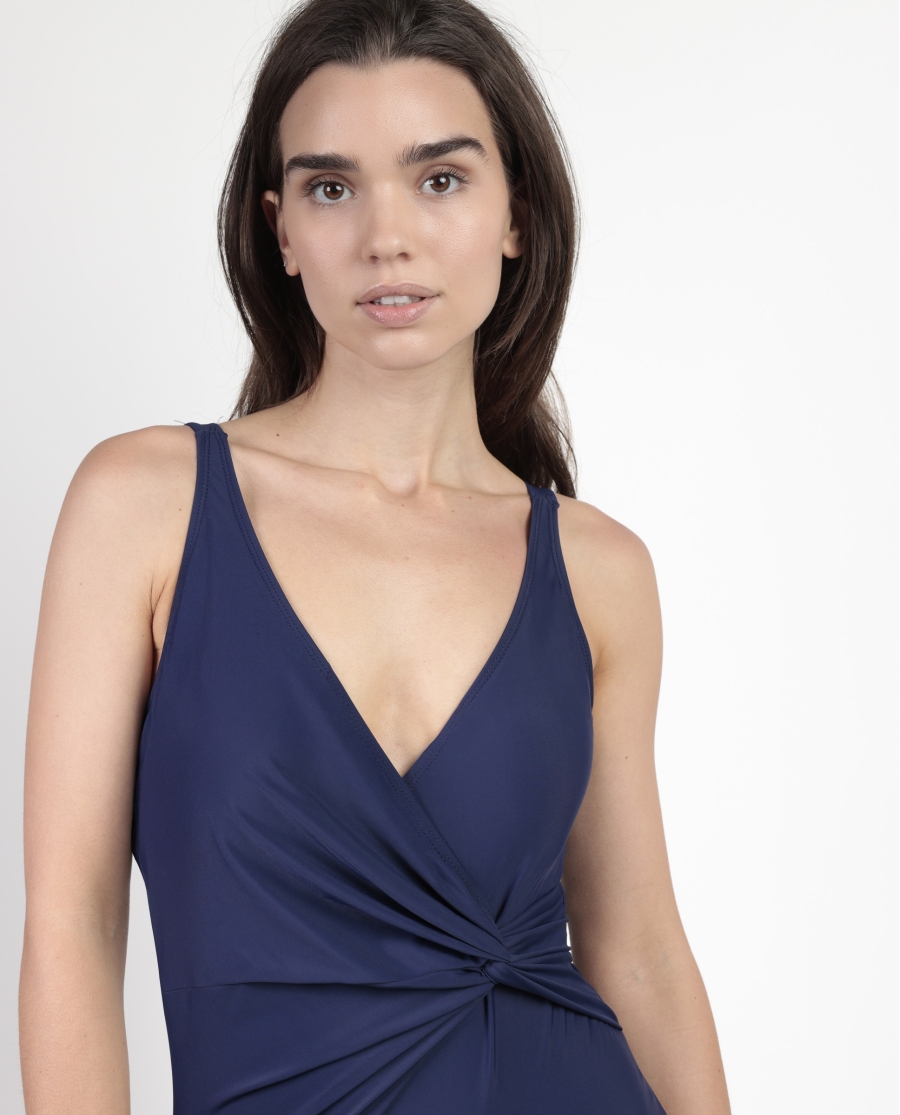 ADMAS Bañador Reductor Nudo Curvy para Mujer MARINO ADMAS Bañador Reductor Nudo Curvy para Mujer MARINO