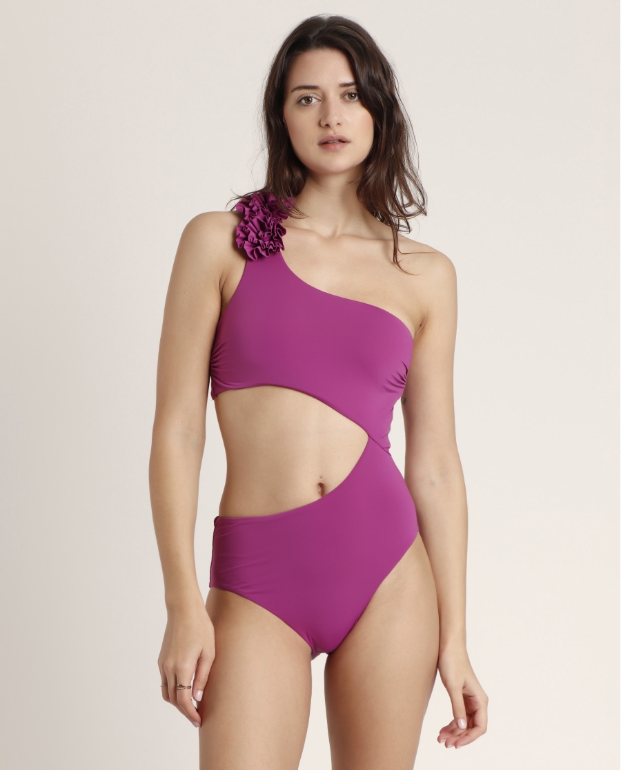 ADMAS Bañador Asimétrico Beach Style para Mujer BUGANVILLA