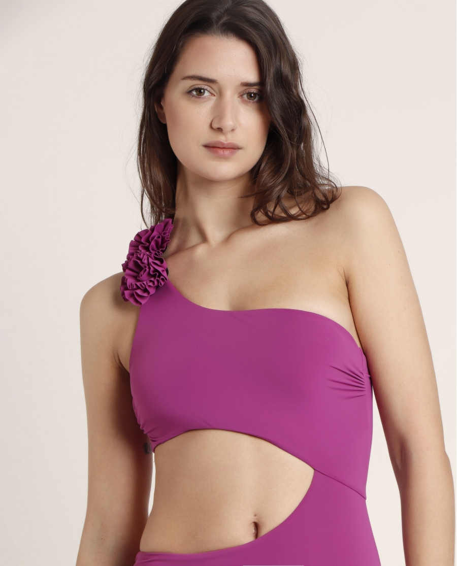 ADMAS Bañador Asimétrico Beach Style para Mujer BUGANVILLA