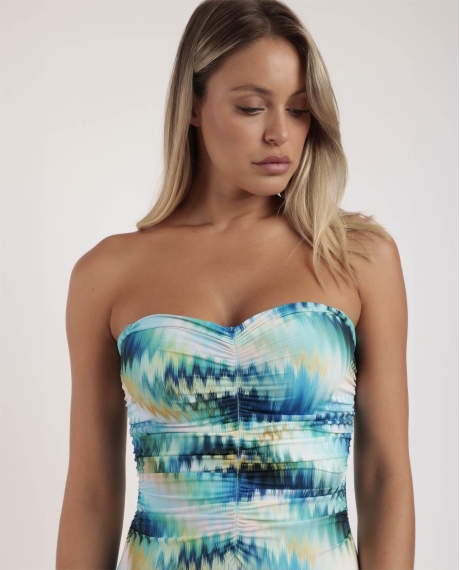ADMAS Bañador Bandeau Sea Shore para Mujer AZUL 2