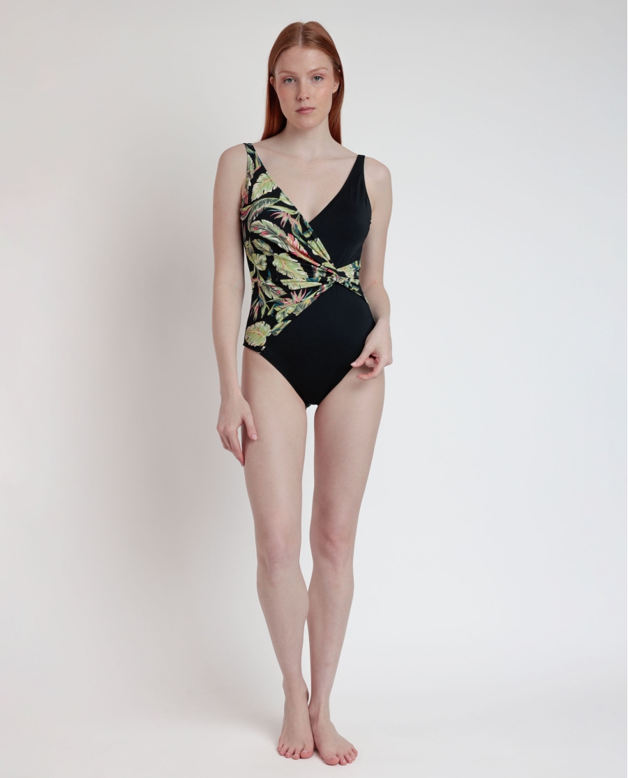 ADMAS Bañador Reductor Jungle Mare para Mujer NEGRO
