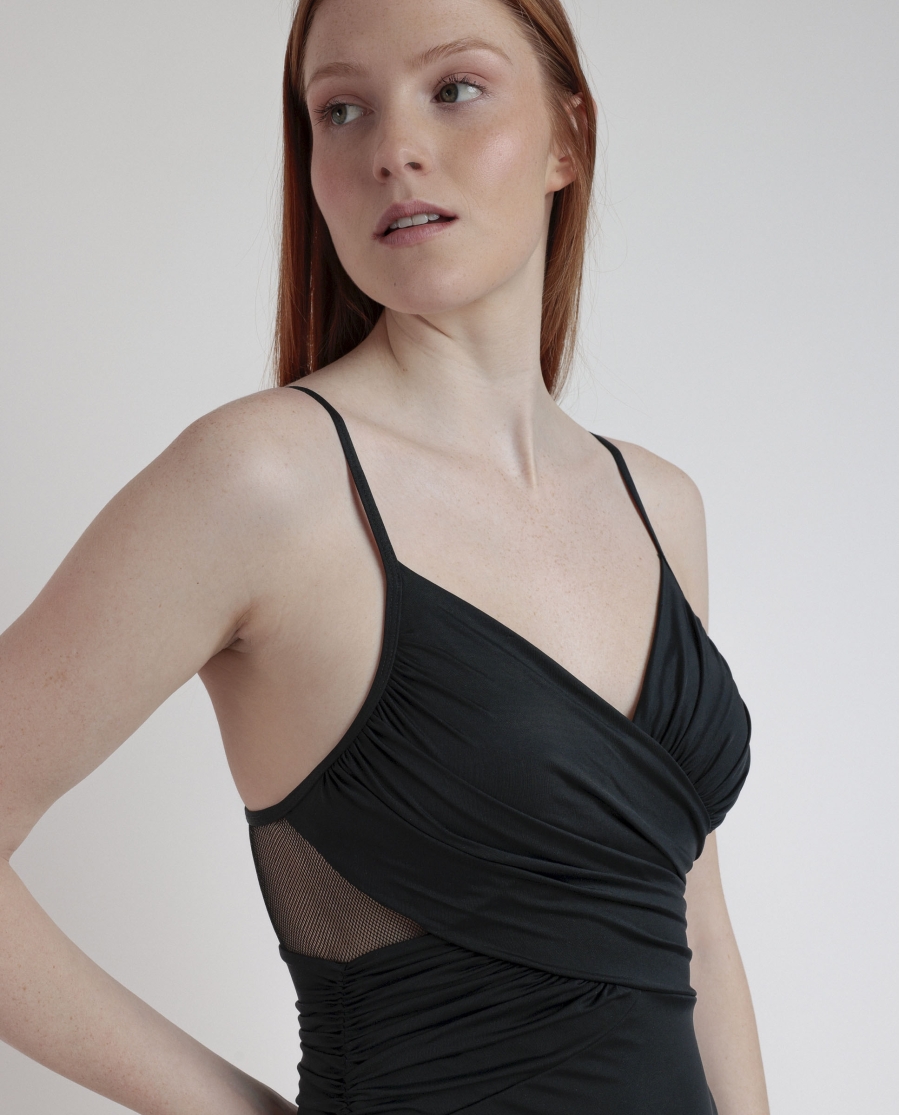 ADMAS Bañador Aro Drapeado Cruzado Night para Mujer NEGRO