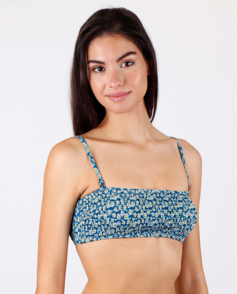 ADMAS Bikini Bandeau Daisy para Mujer AZUL ADMAS Bikini Bandeau Daisy para Mujer AZUL