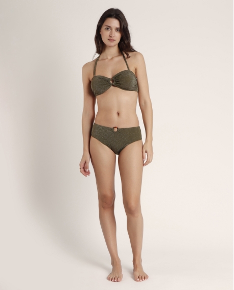ADMAS Bikini Bandeau Shiny Paradise para Mujer OLIVA