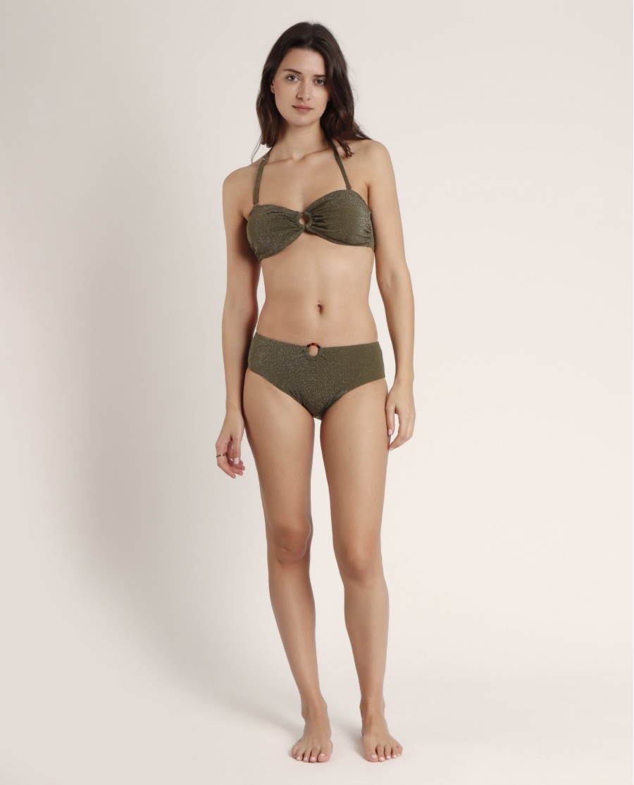 ADMAS Bikini Bandeau Shiny Paradise para Mujer OLIVA