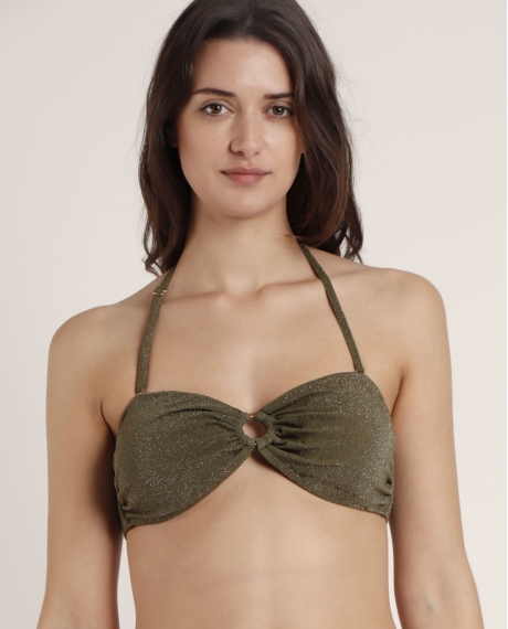 ADMAS Bikini Bandeau Shiny Paradise para Mujer OLIVA 2