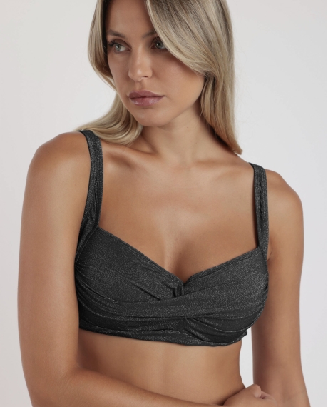 ADMAS Bikini Bandeau Capacidad Classic Bright para Mujer NEGRO 2