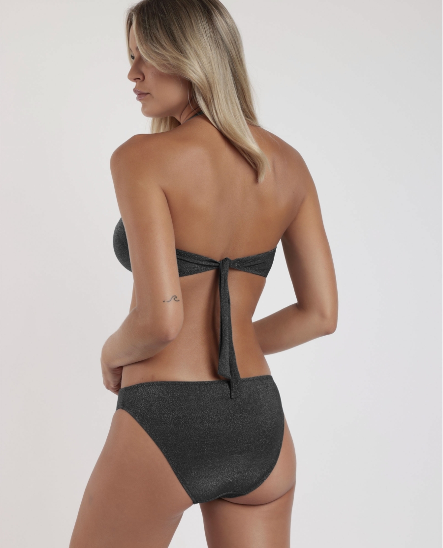 ADMAS Bikini Bandeau Dazzler para Mujer NEGRO