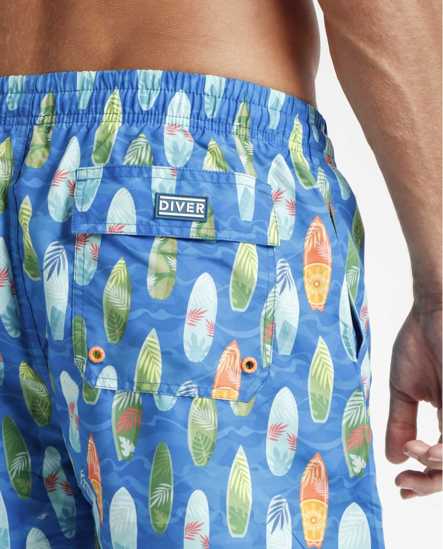 DIVER Bañador Surfboards para Hombre AZUL