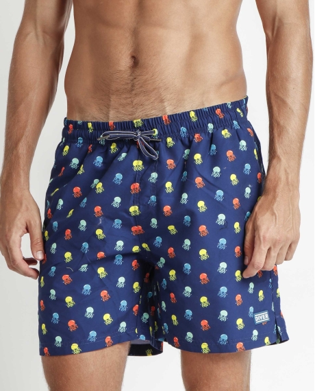DIVER Bañador Medusas para Hombre AZUL