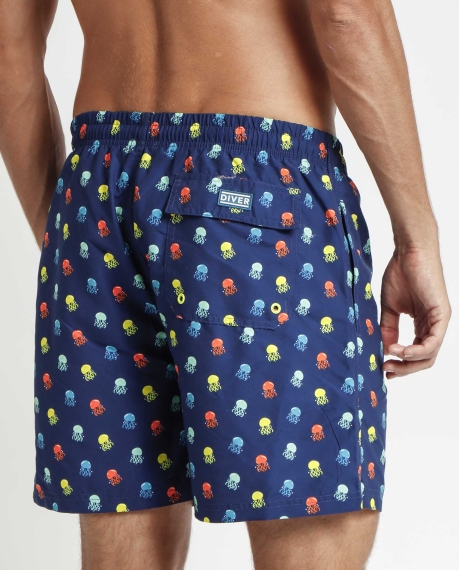 DIVER Bañador Medusas para Hombre AZUL 2