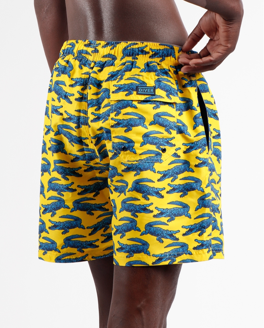 DIVER Bañador Alligator para Hombre AMARILLO