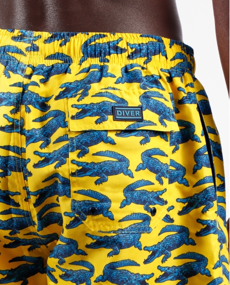 DIVER Bañador Alligator para Hombre AMARILLO 2