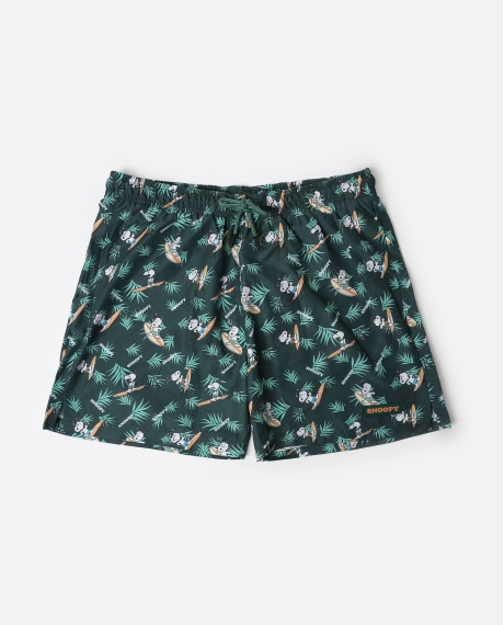 PEANUTS Bañador Snoopy Tropic Surf para Hombre OCEANO