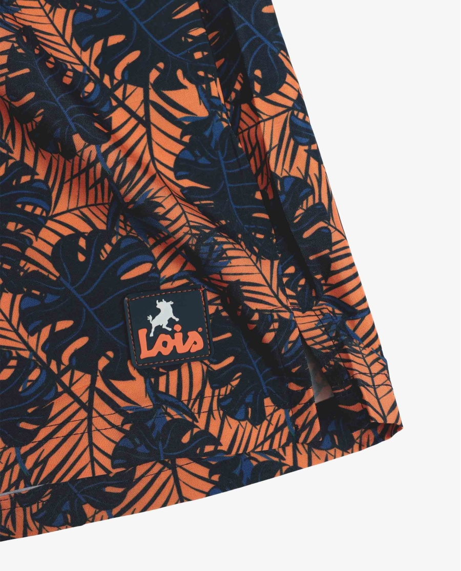LOIS Bañador Palm Street para Hombre NARANJA