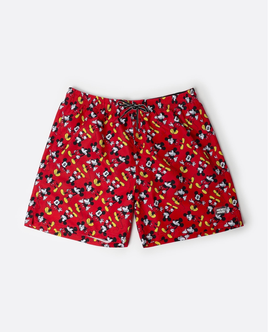 DISNEY Bañador Mikcey Classic para Hombre ROJO