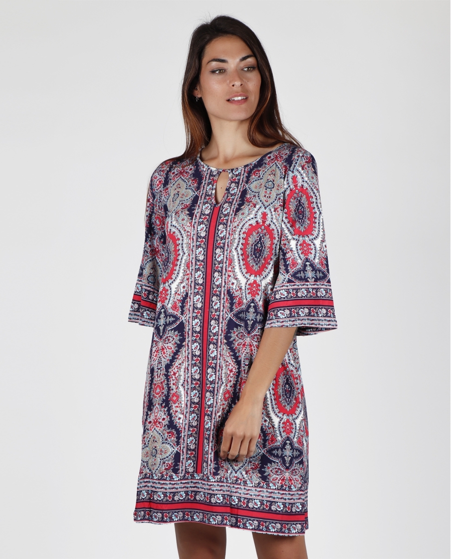 ADMAS Vestido Blue Paisley para Mujer AZUL