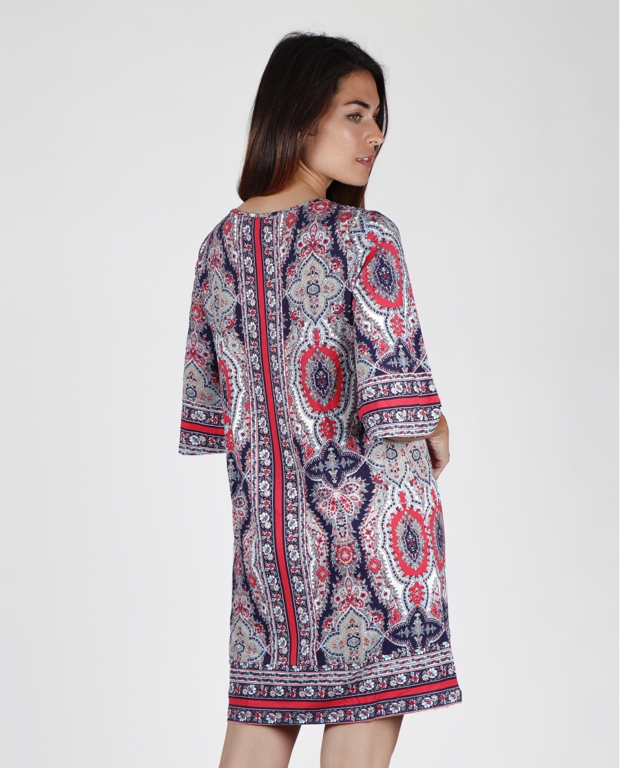 ADMAS Vestido Blue Paisley para Mujer AZUL